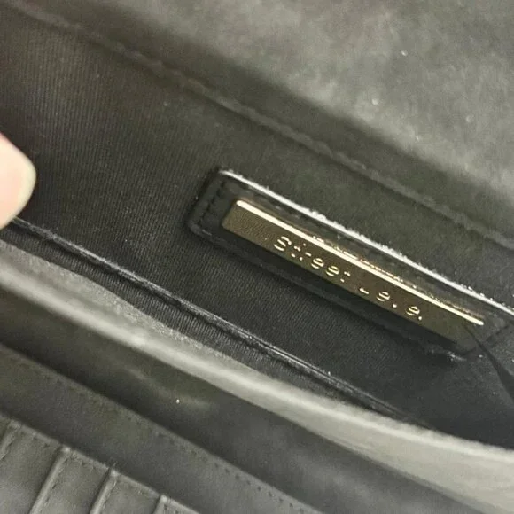 Street Level Black Suede Mini Crossbody Purse Wallet Clutch (4.5 x 7.5 inches) - Picture 7 of 8